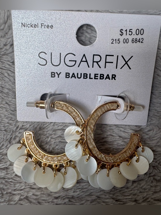 sugarfix Jewelry - Sugarfix Women’s Dangly White and Gold Toned Earrings